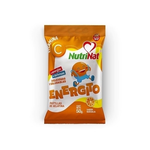 [NU1716] Energito Naranja Pastilla Masticable Vitamina C   12 Paquetitos x 50 grs.