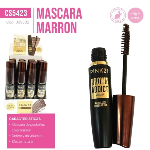 [PK9332] MASCARA DE PESTAÑAS MARRON PK9332