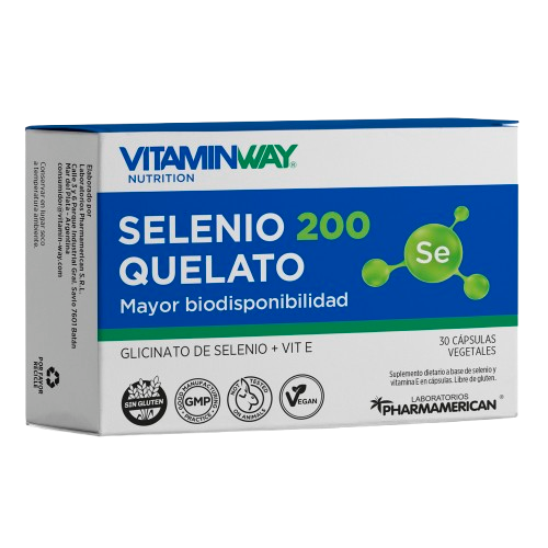[AQ202] SELENIO QUELATO VW 200 Estuche x 30 Cápsulas AQ202