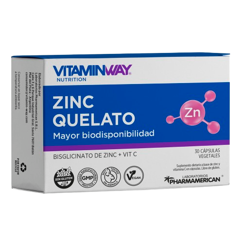 [AQ203] ZINC QUELATO VW Estuche x 30 Cápasulas AQ203